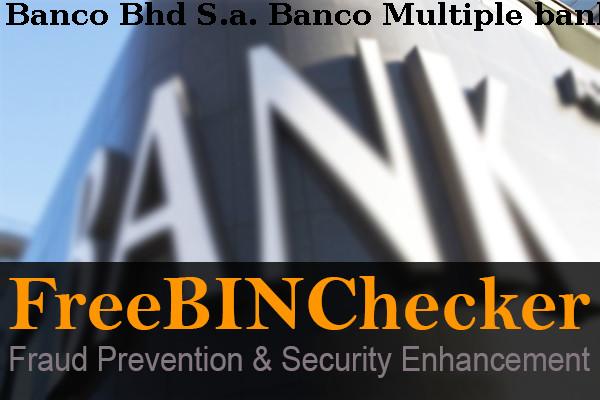 Banco Bhd S.a. Banco Multiple BIN List