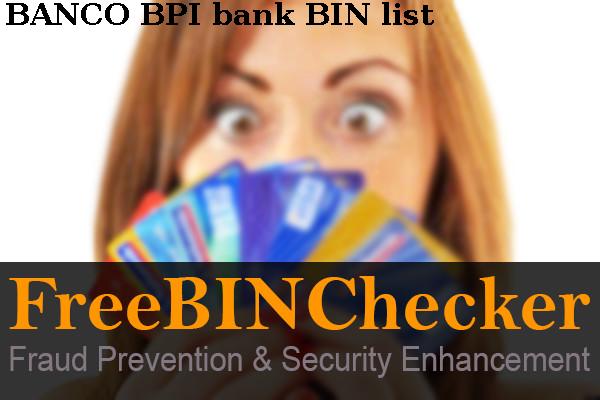 Banco Bpi Lista de BIN