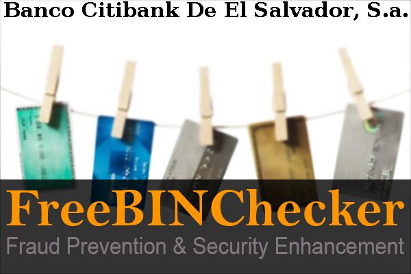 Banco Citibank De El Salvador, S.a. قائمة BIN