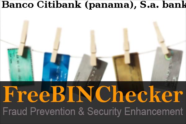 Banco Citibank (panama), S.a. Lista de BIN