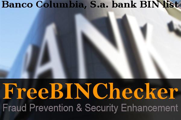 Banco Columbia, S.a. BIN List