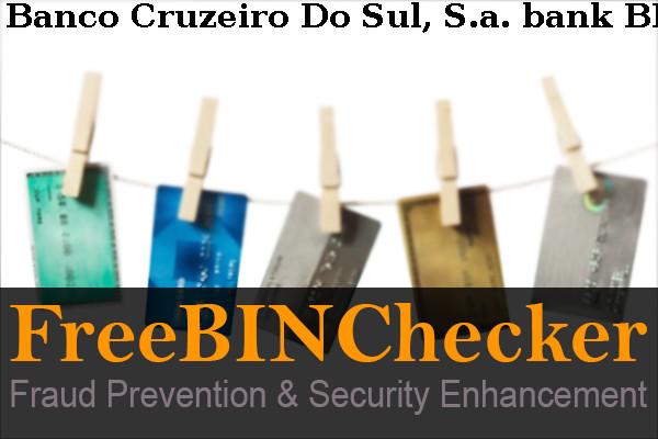 Banco Cruzeiro Do Sul, S.a. BIN 목록