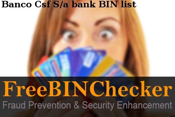Banco Csf S/a BIN List