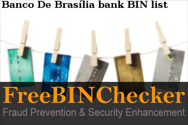 Banco De Brasilia BIN Dhaftar