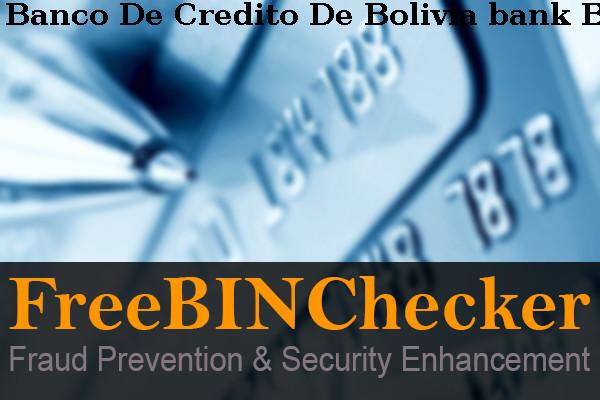 Banco De Credito De Bolivia BIN Lijst