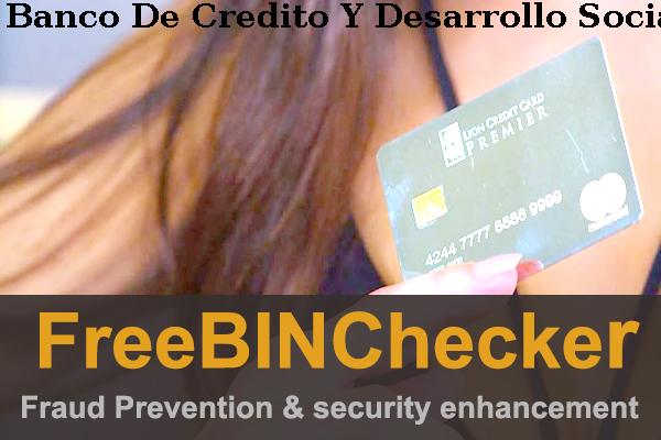Banco De Credito Y Desarrollo Social Megabanco S.a. - (megabanco S.a.) Lista BIN