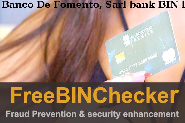 Banco De Fomento, Sarl Lista de BIN