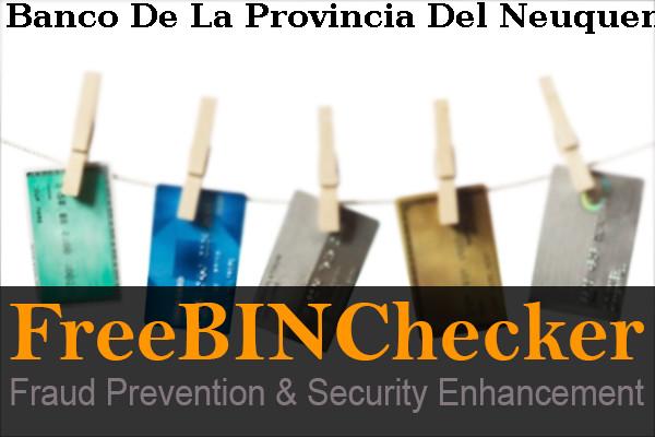 Banco De La Provincia Del Neuquen Список БИН