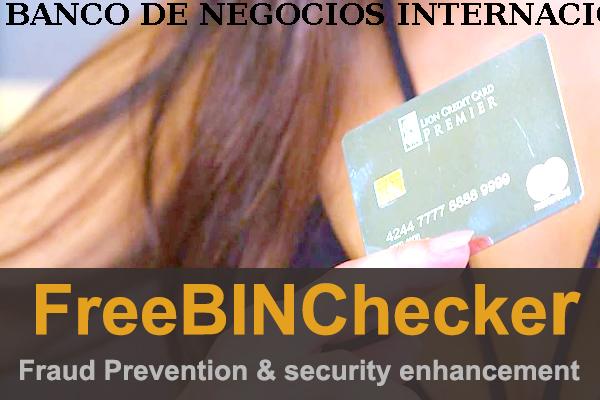 Banco De Negocios Internacional, S.a. قائمة BIN
