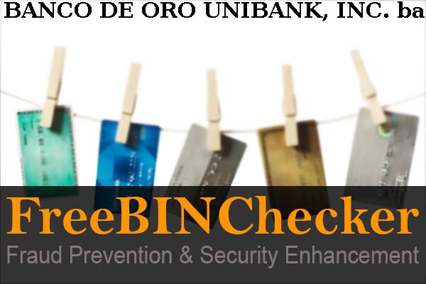 Banco De Oro Unibank, Inc. Список БИН