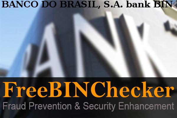 Banco Do Brasil, S.a. Lista BIN