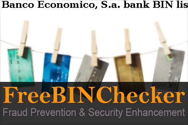 Banco Economico, S.a. BIN-Liste
