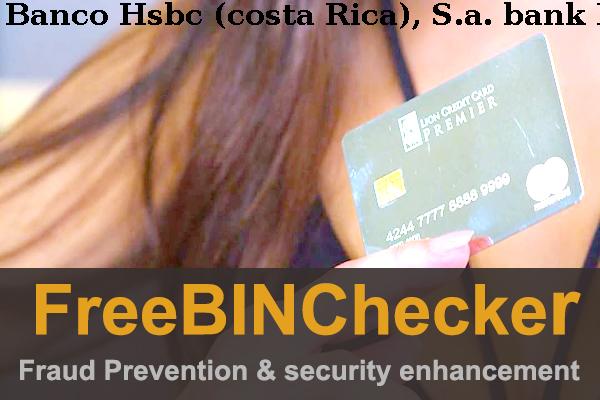 Banco Hsbc (costa Rica), S.a. BIN Lijst