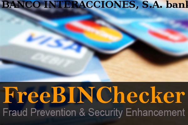 Banco Interacciones, S.a. BIN 목록