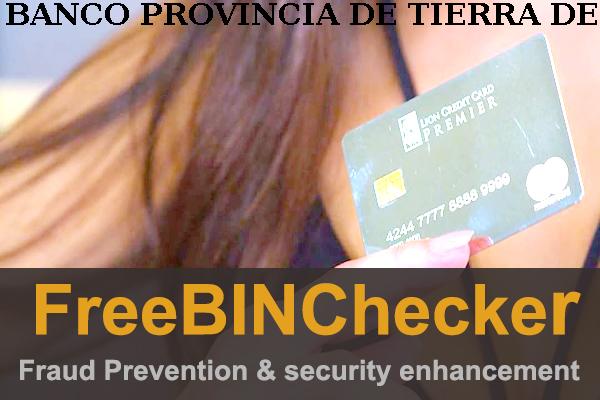 Banco Provincia De Tierra Del Fuego Lista de BIN