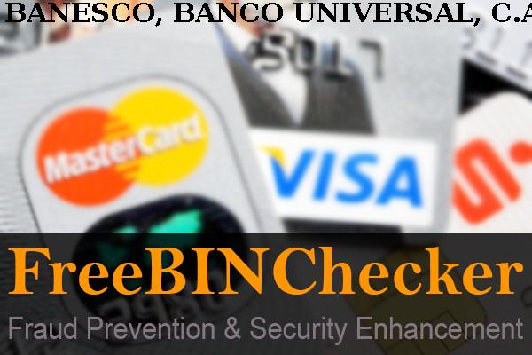 Banesco, Banco Universal, C.a. BIN Danh sách