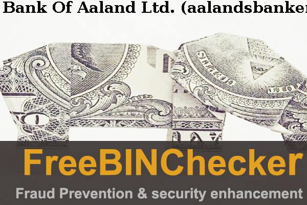 Bank Of Aaland Ltd. (aalandsbanken Ab) Lista de BIN