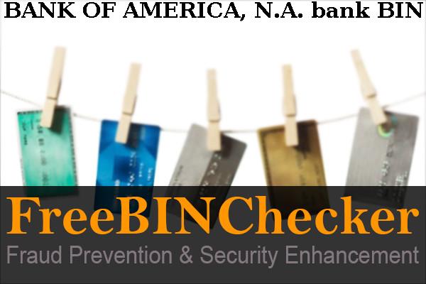 Bank Of America, N.a. BIN Lijst
