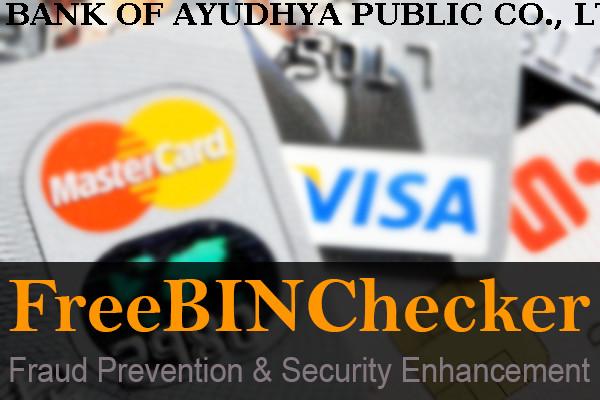 Bank Of Ayudhya Public Co., Ltd. BIN 목록