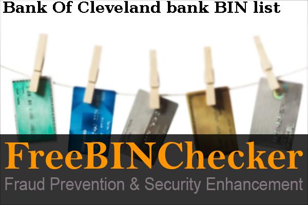 BANK OF CLEVELAND Lista de BIN
