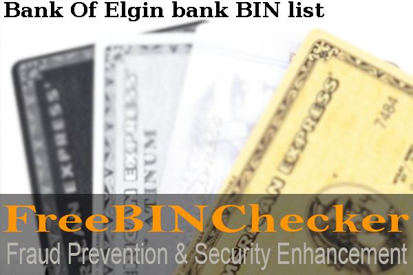 Bank Of Elgin BIN List