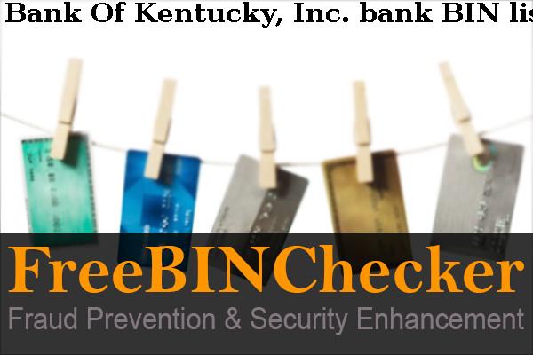 Bank Of Kentucky, Inc. BIN Dhaftar