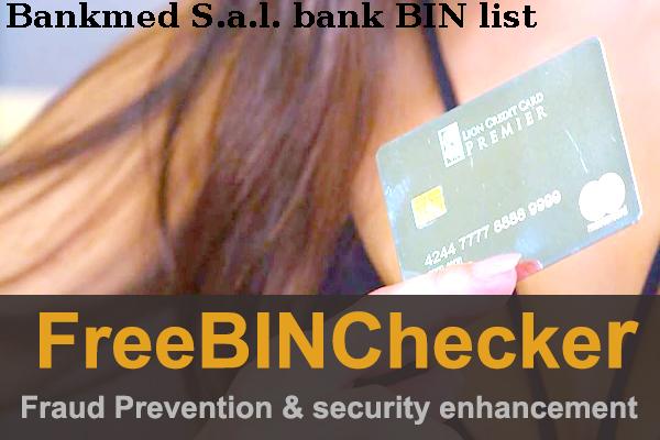 Bankmed S.a.l. قائمة BIN
