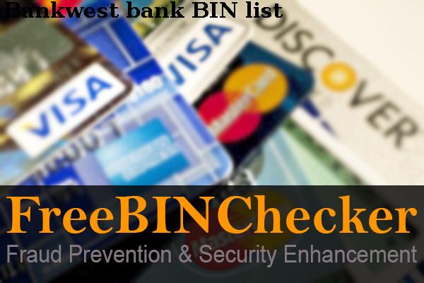 Bankwest BIN Lijst