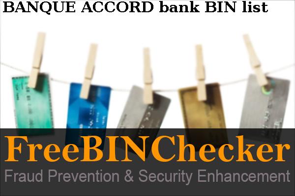 Banque Accord BIN Lijst