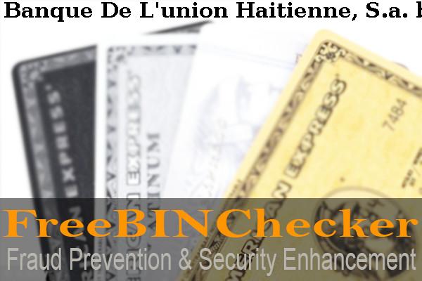 Banque De L'union Haitienne, S.a. قائمة BIN