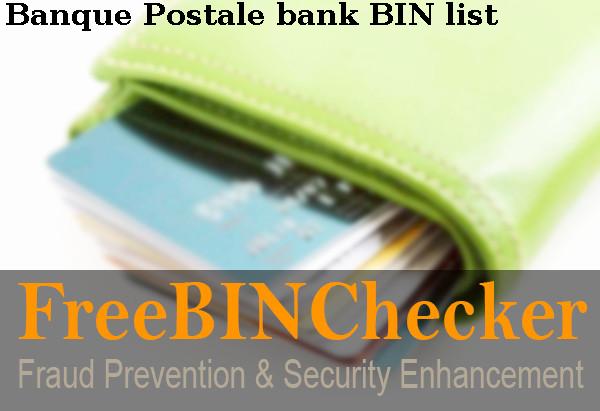 Banque Postale BIN Danh sách