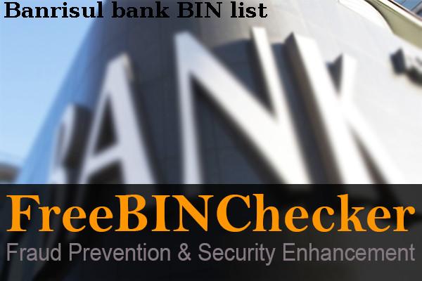 Banrisul BIN-Liste