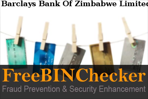 Barclays Bank Of Zimbabwe Limited BIN List