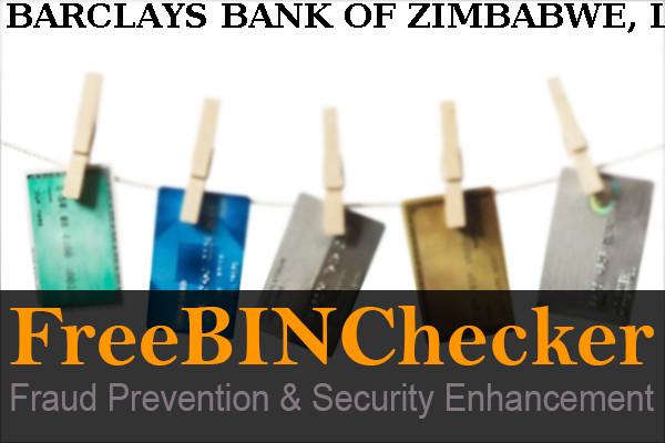 Barclays Bank Of Zimbabwe, Ltd. BINリスト