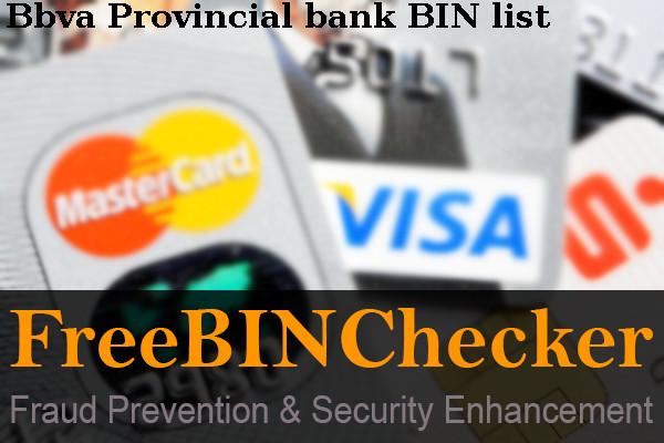 Bbva Provincial BIN-Liste