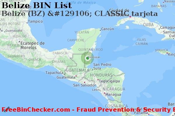Belize Belize+%28BZ%29+%26%23129106%3B+CLASSIC+tarjeta Lista de BIN
