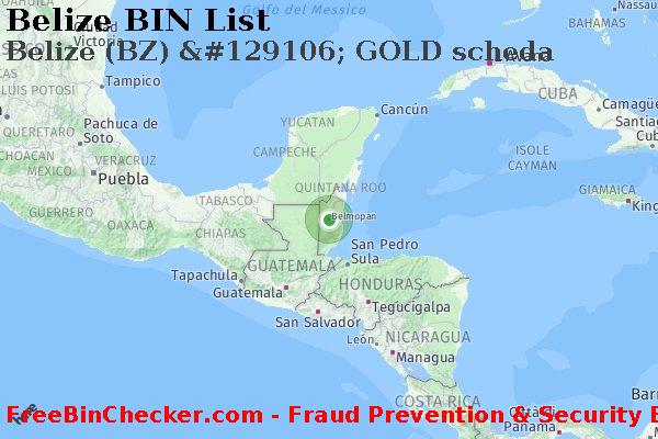 Belize Belize+%28BZ%29+%26%23129106%3B+GOLD+scheda Lista BIN
