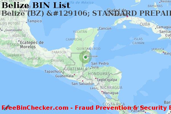 Belize Belize+%28BZ%29+%26%23129106%3B+STANDARD+PREPAID+tarjeta Lista de BIN