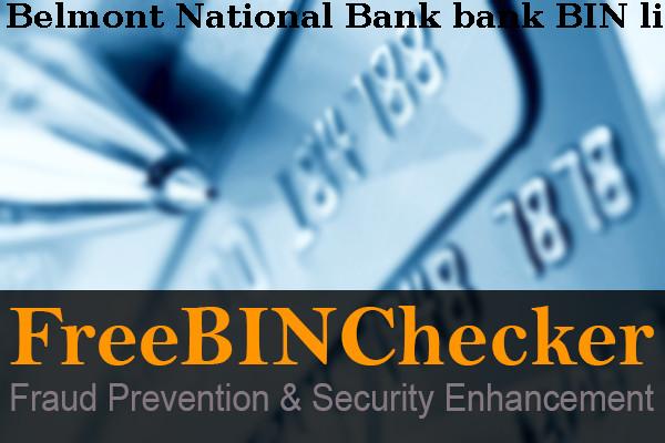 Belmont National Bank BIN List