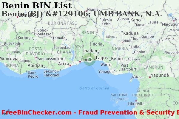 Benin Benin+%28BJ%29+%26%23129106%3B+UMB+BANK%2C+N.A. Lista BIN