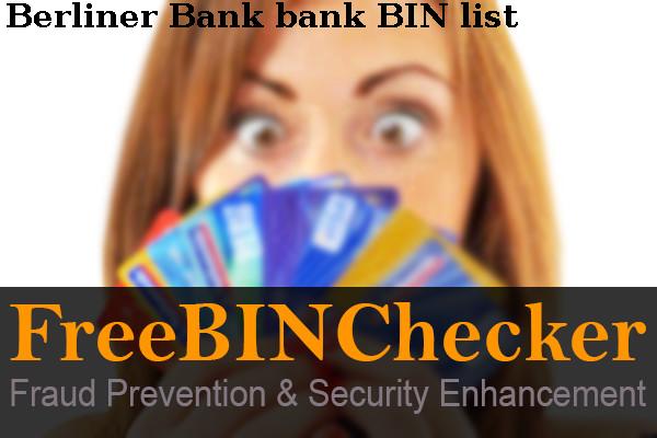 Berliner Bank Lista de BIN