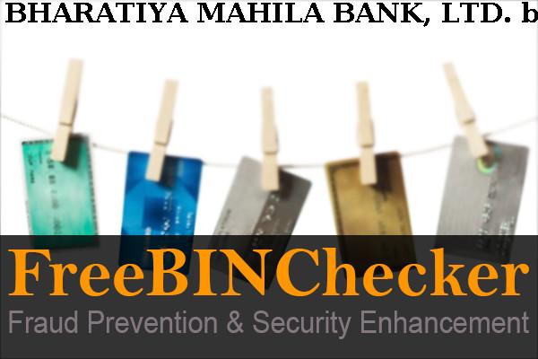 BHARATIYA MAHILA BANK, LTD. قائمة BIN