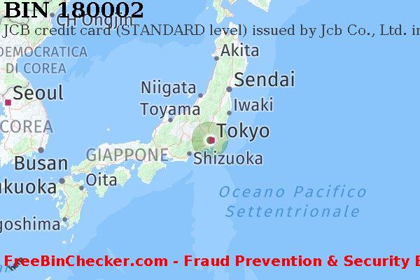 180002 JCB credit Japan JP Lista BIN