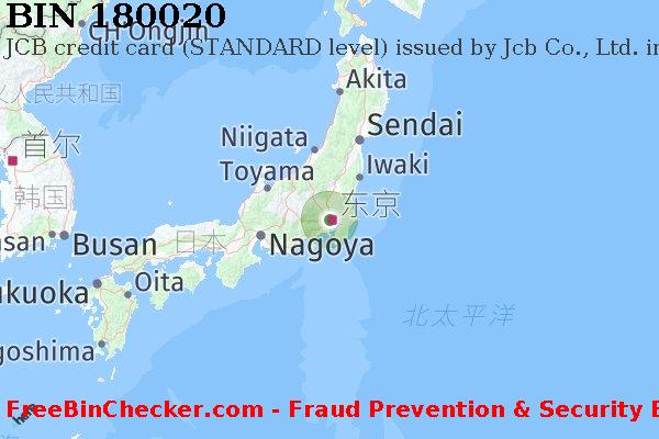 180020 JCB credit Japan JP BIN列表