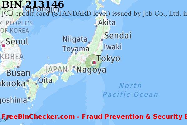 213146 JCB credit Japan JP Lista de BIN