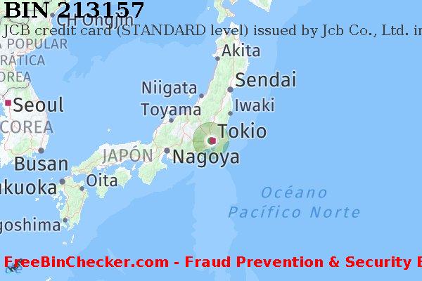 213157 JCB credit Japan JP Lista de BIN