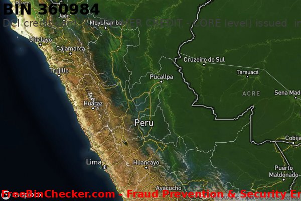 360984 DCI credit Peru PE BIN List
