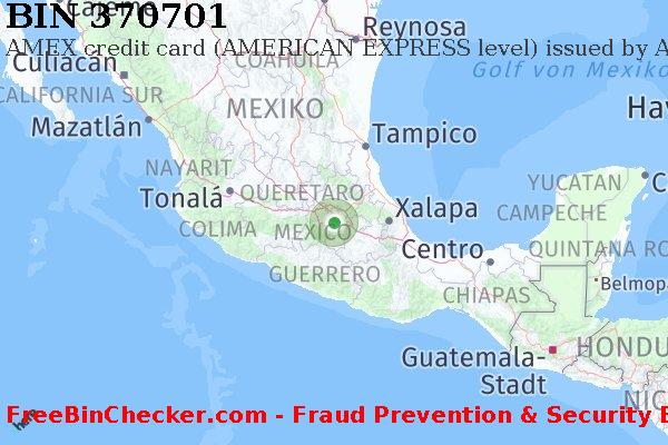370701 AMEX credit Mexico MX BIN-Liste