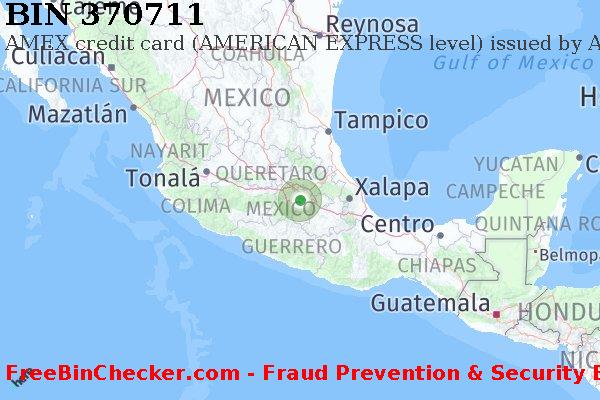 370711 AMEX credit Mexico MX BIN Lijst