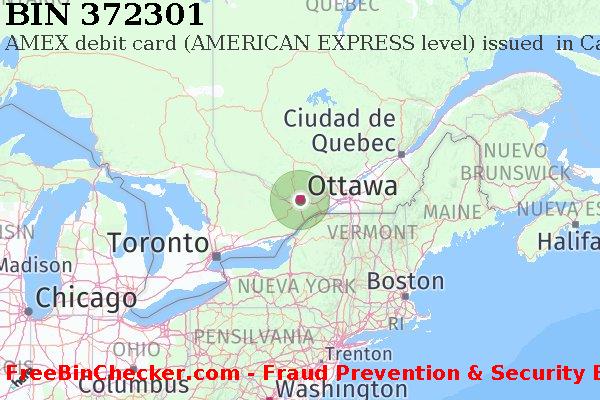 372301 AMEX debit Canada CA Lista de BIN